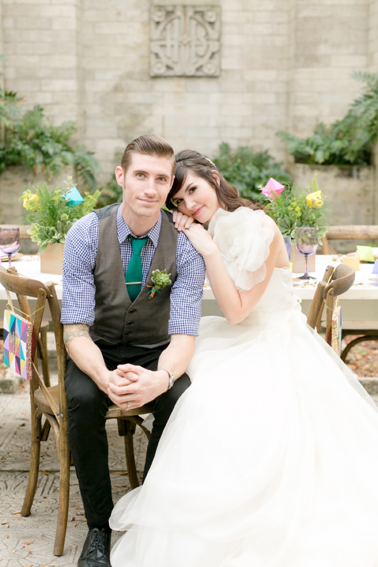 Eclectic & Colorful Geometric Wedding Ideas via TheELD.com