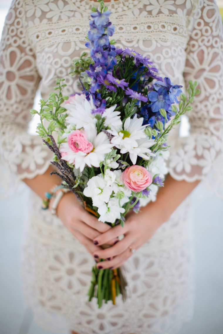 An Intimate Vintage Boho Wedding via TheELD.com