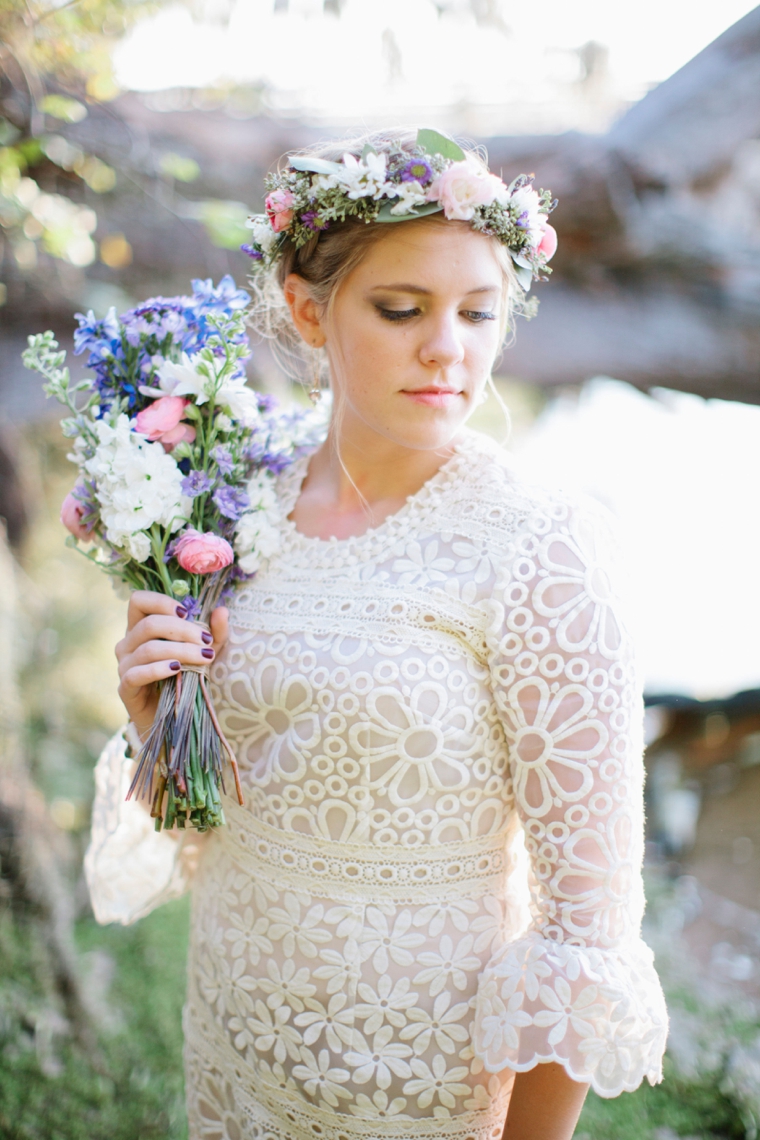 An Intimate Vintage Boho Wedding via TheELD.com