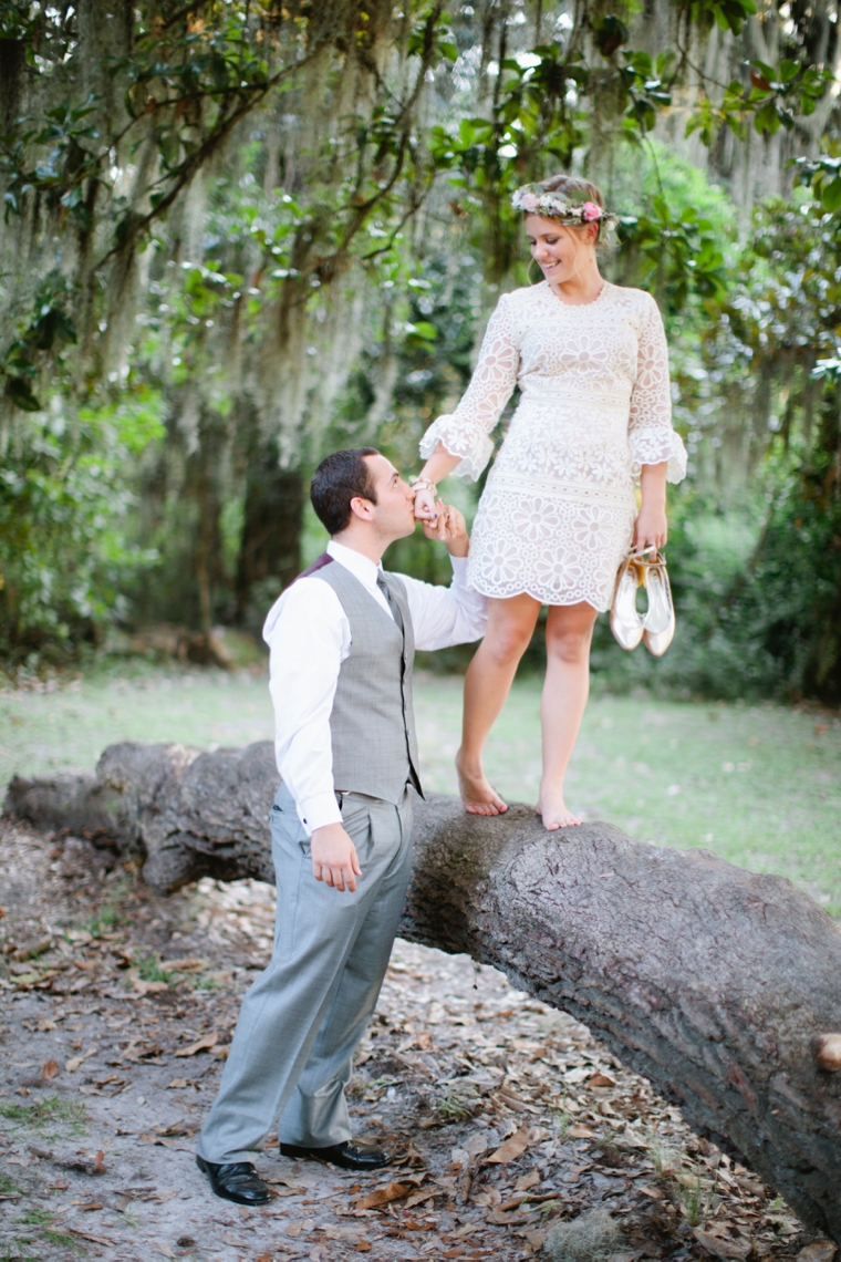 An Intimate Vintage Boho Wedding via TheELD.com