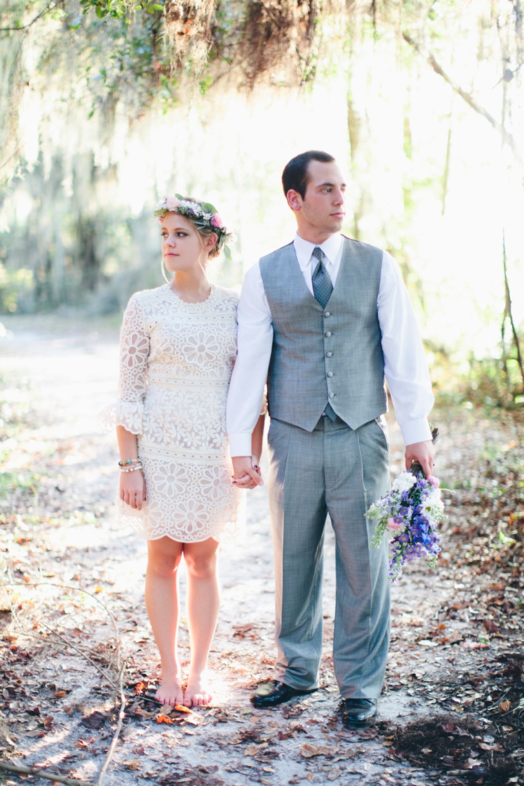 An Intimate Vintage Boho Wedding via TheELD.com