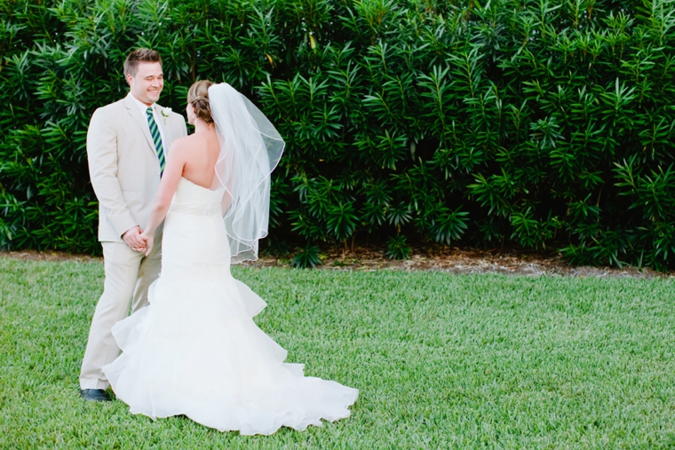 Modern Navy and Green Beach Wedding via TheELD.com