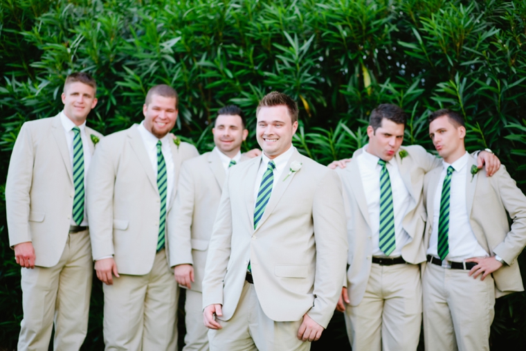 Modern Navy and Green Beach Wedding via TheELD.com