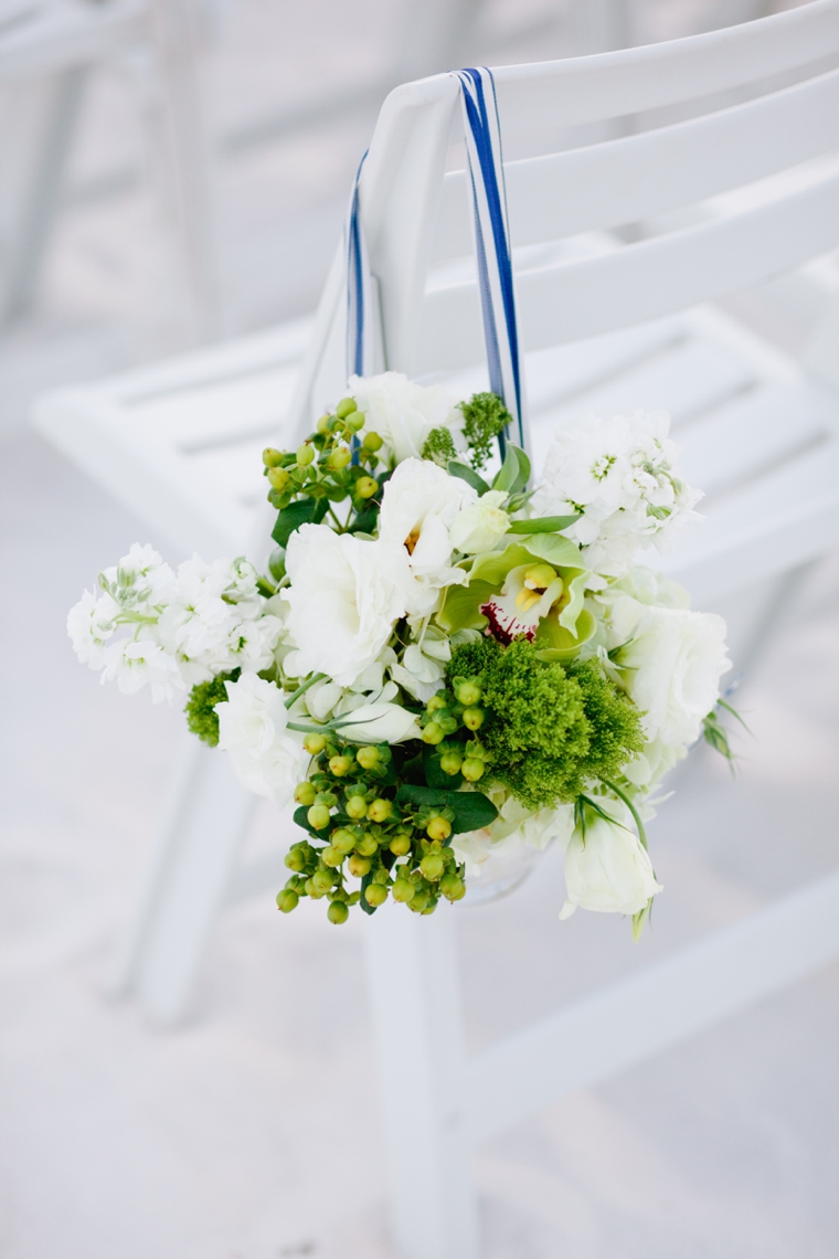 Modern Navy and Green Beach Wedding via TheELD.com