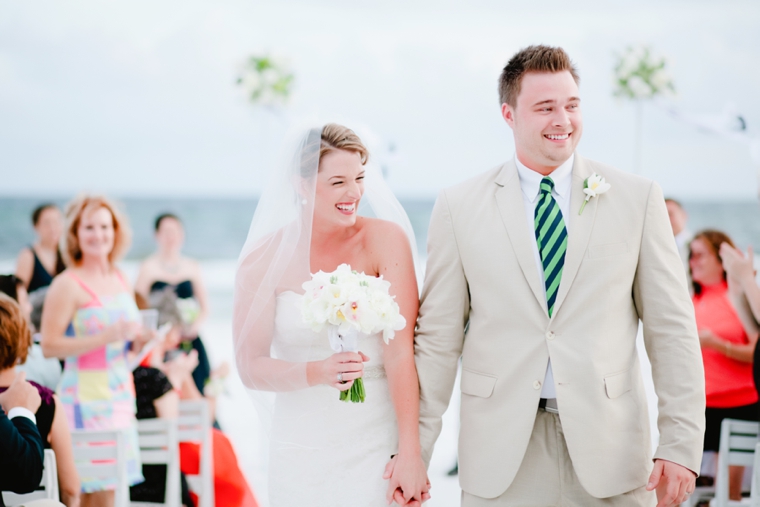 Modern Navy and Green Beach Wedding via TheELD.com