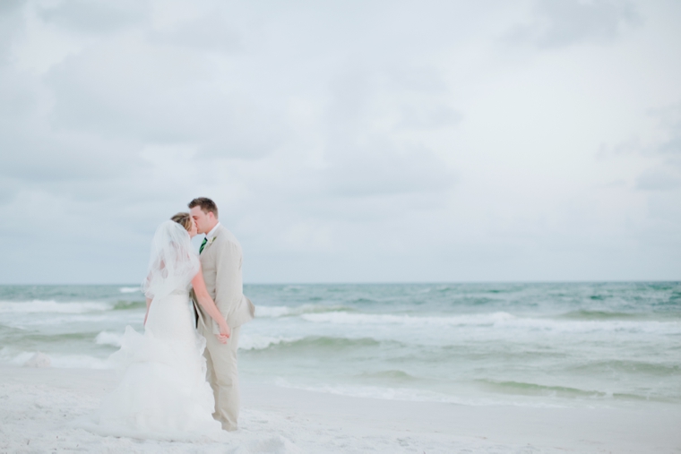 Modern Navy and Green Beach Wedding via TheELD.com