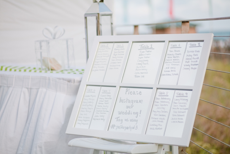 Modern Navy and Green Beach Wedding via TheELD.com