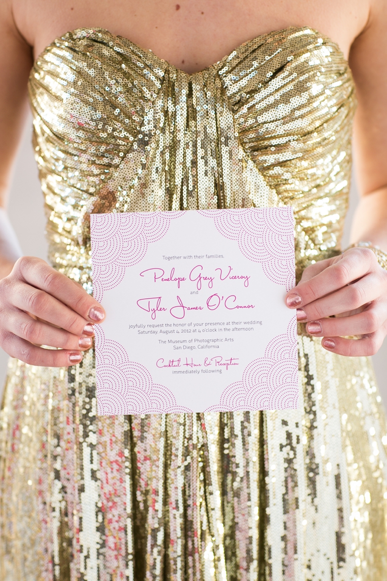 Modern Chic Pink and Gold Wedding Ideas via TheELD.com