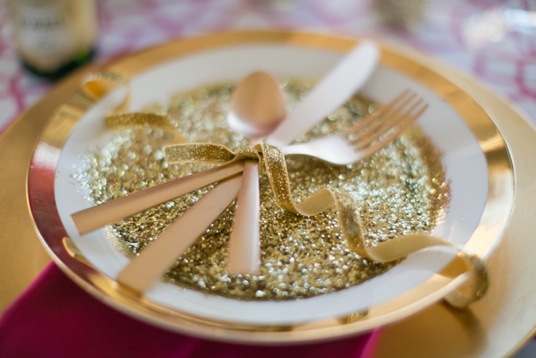 Modern Chic Pink and Gold Wedding Ideas via TheELD.com