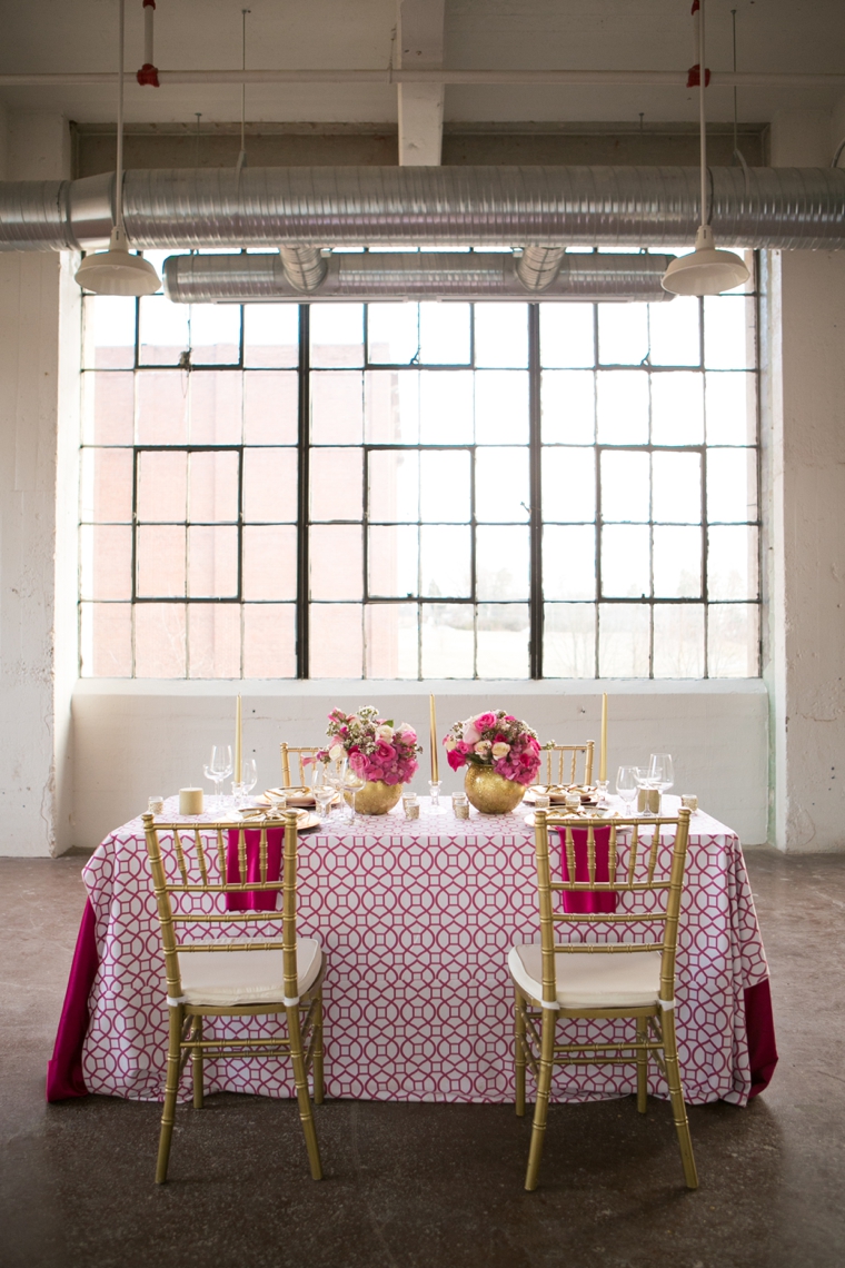 Modern Chic Pink and Gold Wedding Ideas via TheELD.com