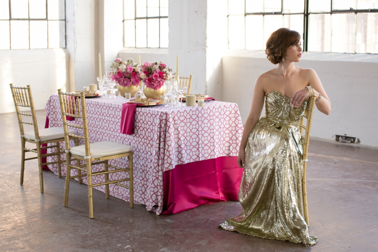 Modern Chic Pink and Gold Wedding Ideas via TheELD.com