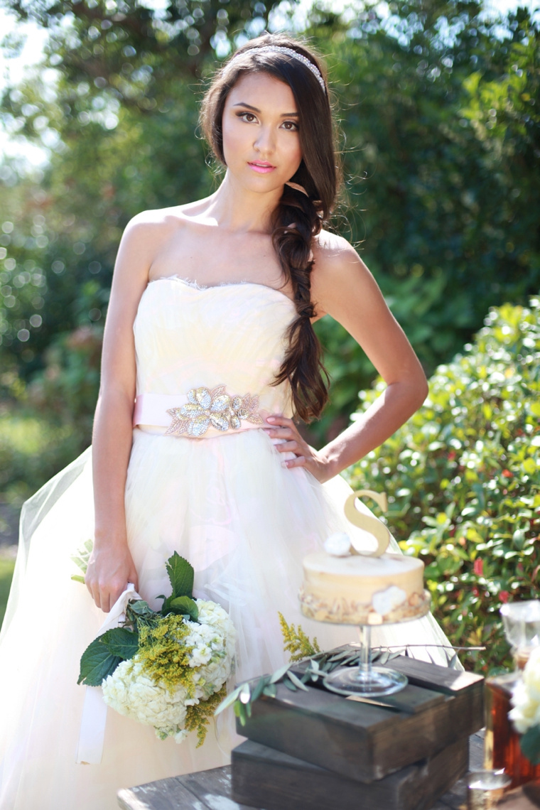 Romantic Gold and White Wedding Ideas via TheELD.com