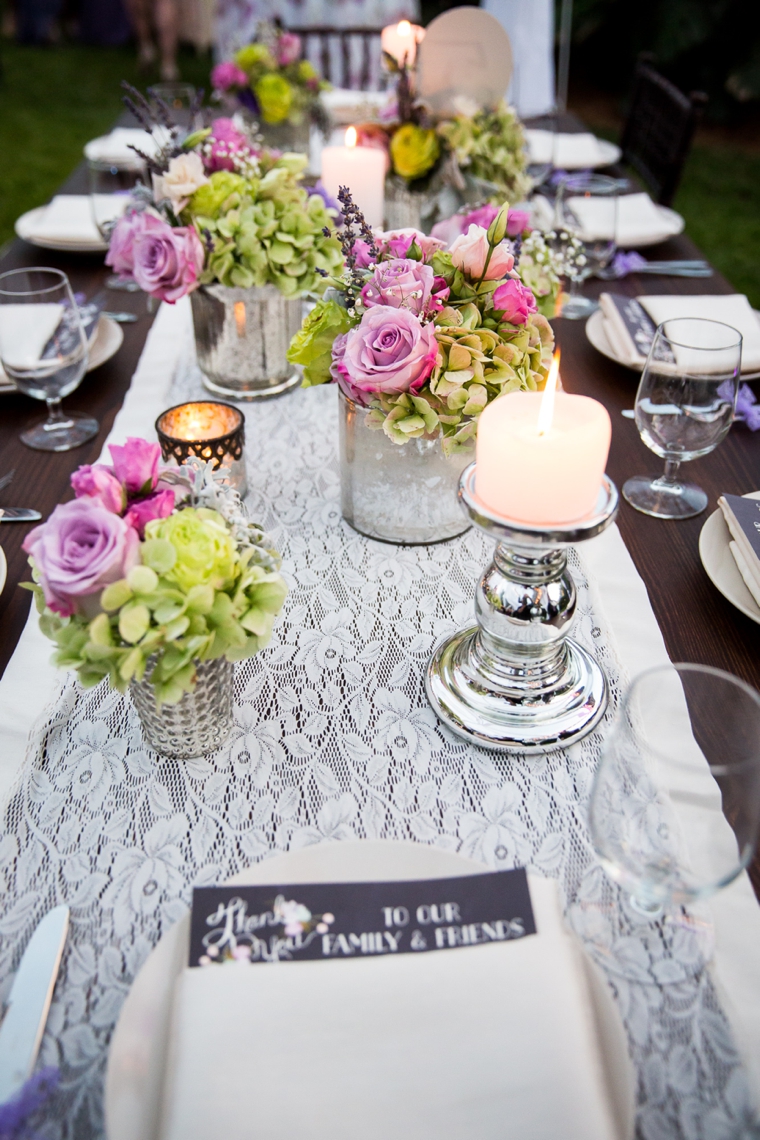 Romantic & Eclectic Purple & Green Wedding via TheELD.com