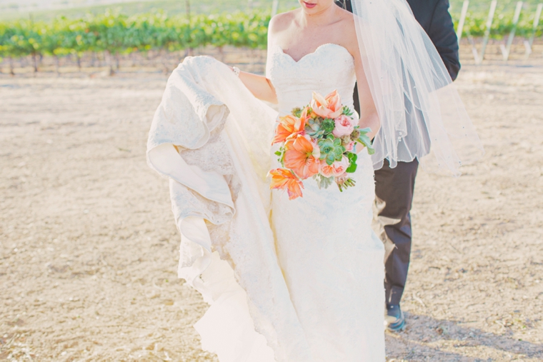 Mint & Orange California Vineyard Wedding via TheELD.com