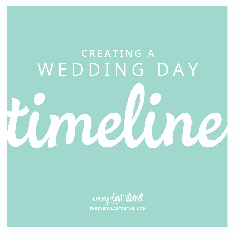 Creating A Wedding Day Timeline via TheELD.com