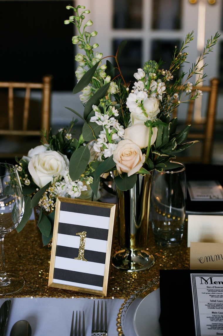 Modern Black and Gold Wedding Ideas via TheELD.com