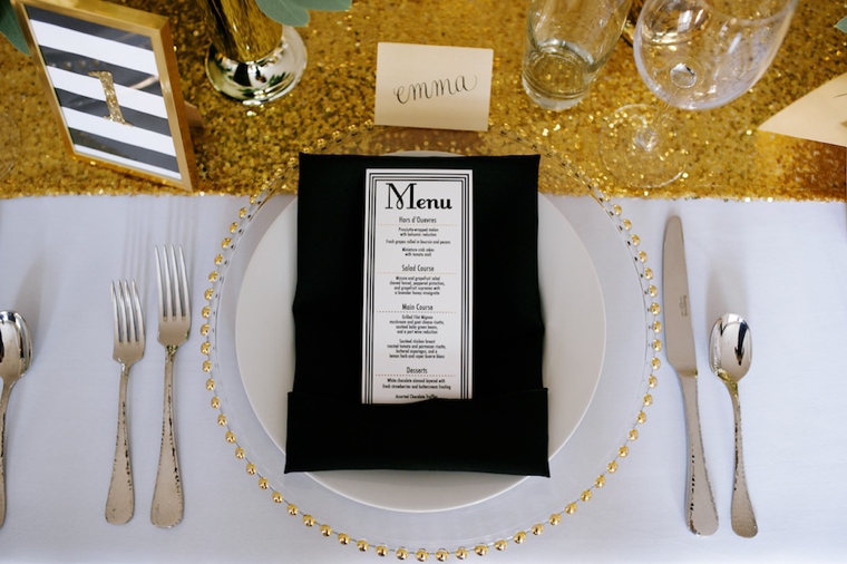 Modern Black and Gold Wedding Ideas via TheELD.com