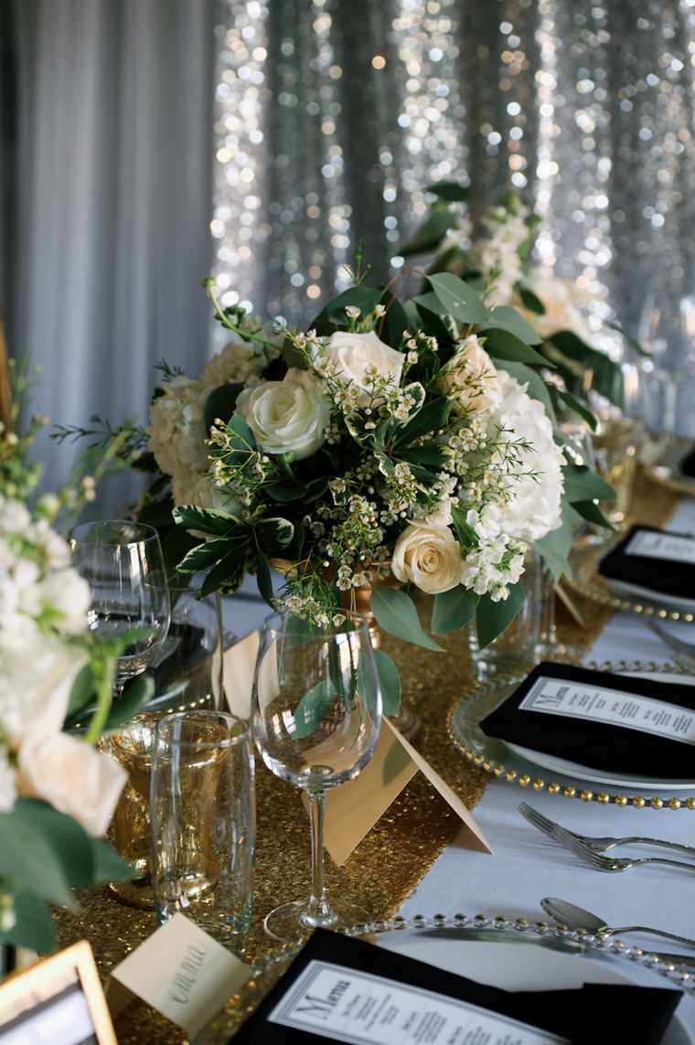 Modern Black and Gold Wedding Ideas via TheELD.com