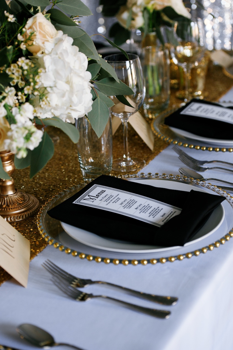 Modern Black and Gold Wedding Ideas via TheELD.com