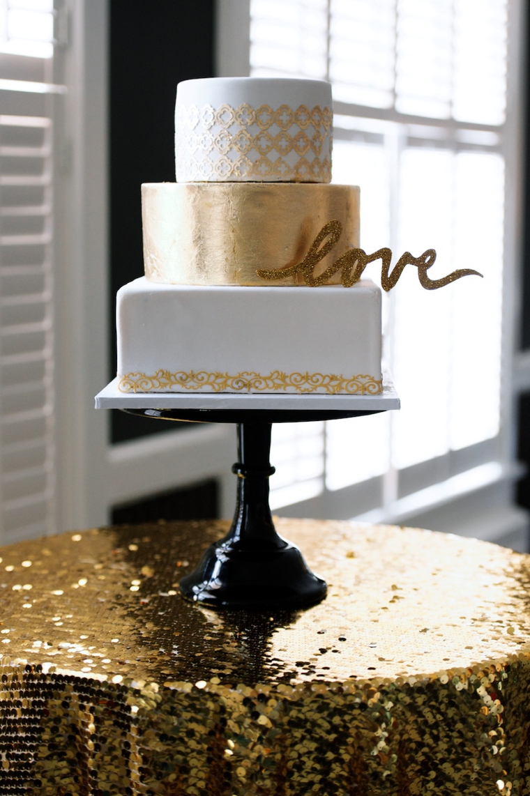 Modern Black and Gold Wedding Ideas via TheELD.com