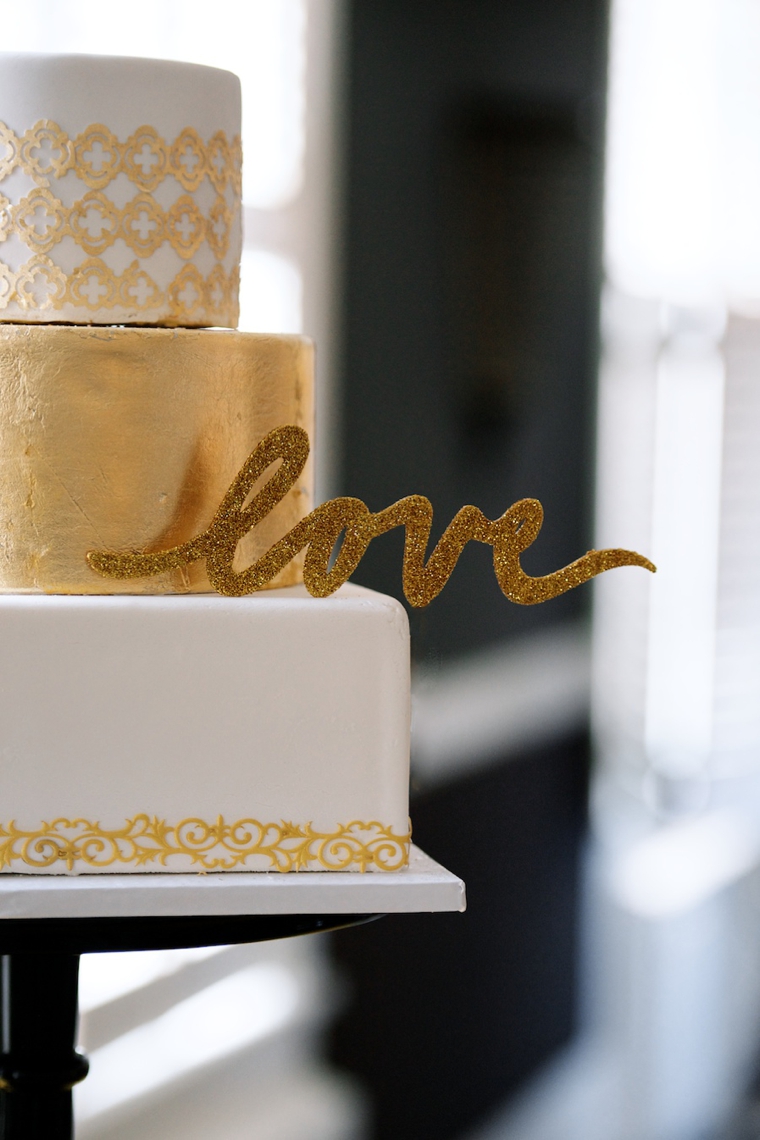 Modern Black and Gold Wedding Ideas via TheELD.com