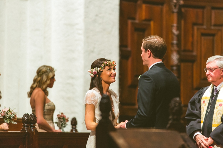 A Modern Ethereal Glitter & Blush Wedding via TheELD.com