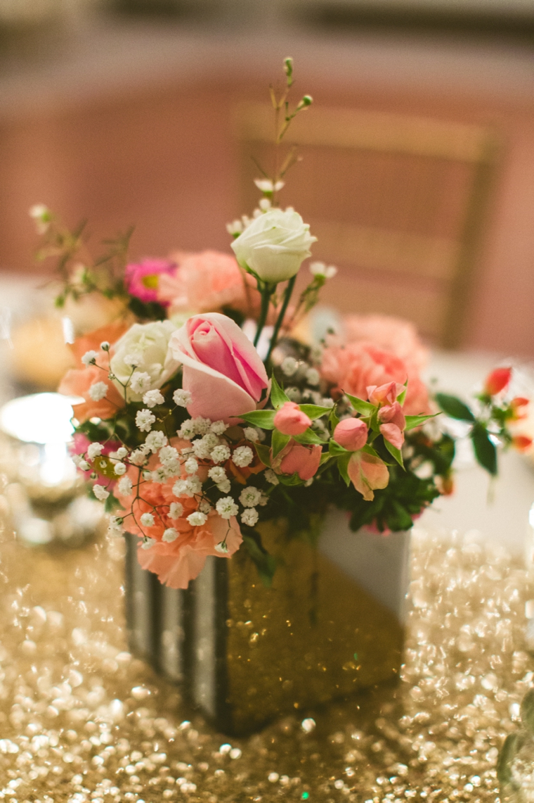 A Modern Ethereal Glitter & Blush Wedding via TheELD.com