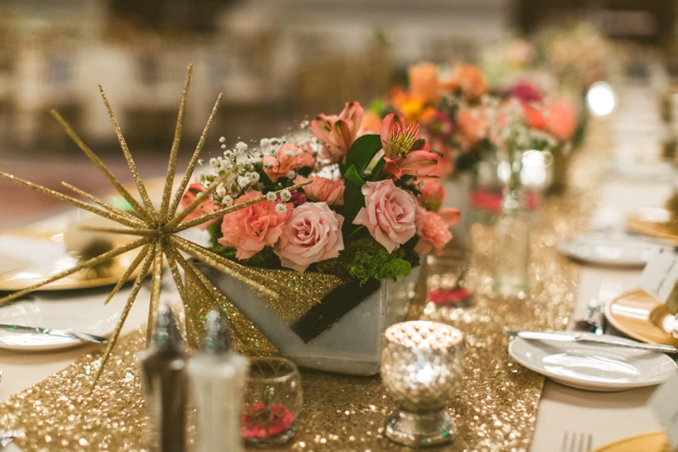 A Modern Ethereal Glitter & Blush Wedding via TheELD.com