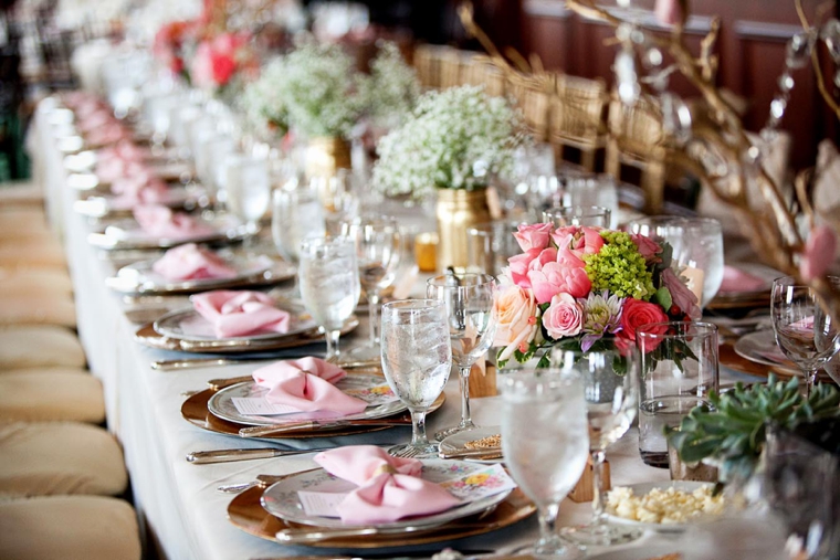 Romantic Pink Vintage Chic Wedding via TheELD.com