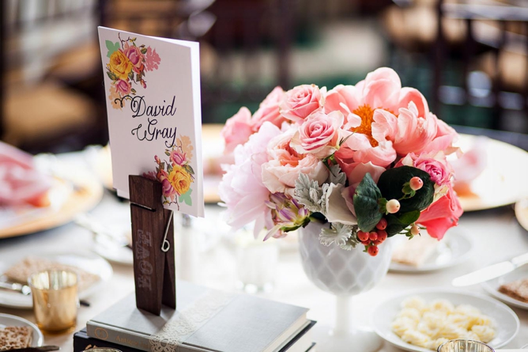 Romantic Pink Vintage Chic Wedding via TheELD.com