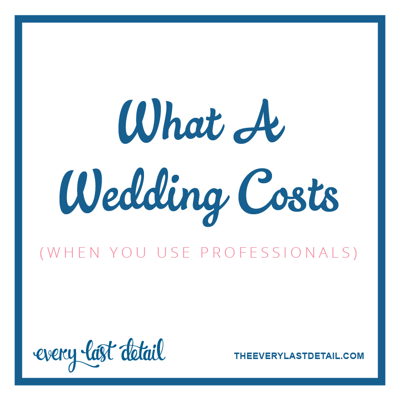 What A Wedding Costs (When You Use Professionals) via TheELD.com