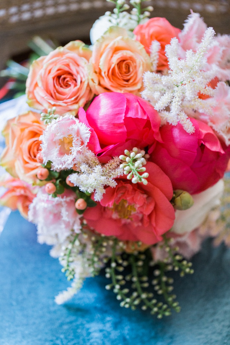An Eclectic Pink and Peach Wedding  via TheELD.com