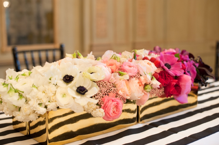 Modern Pink and Black Wedding Ideas via TheELD.com