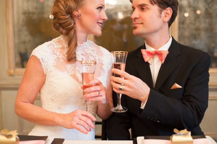 Modern Pink and Black Wedding Ideas via TheELD.com