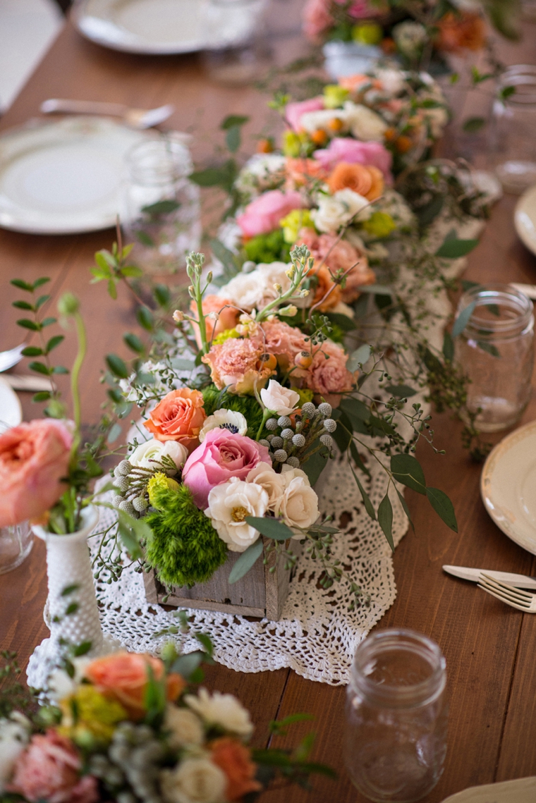 Charming Pink and Peach Wedding Inspiration via TheELD.com