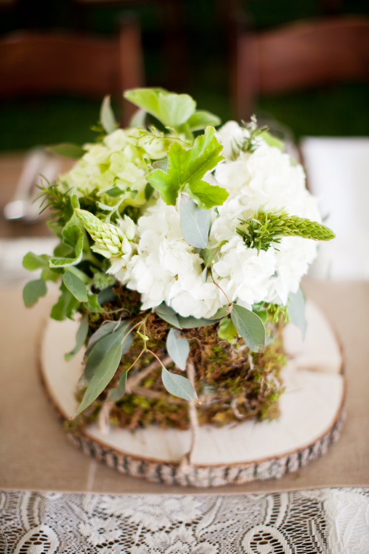 A Rustic Green & White Southern Wedding via TheELD.com