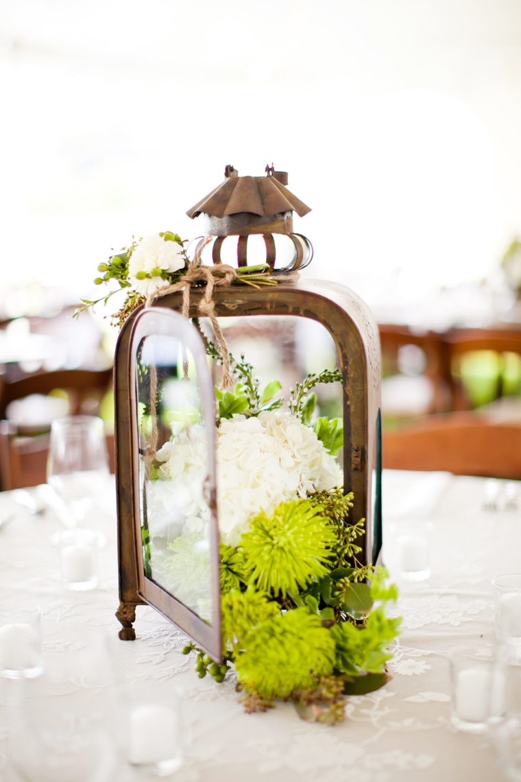 A Rustic Green & White Southern Wedding via TheELD.com