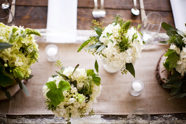 A Rustic Green & White Southern Wedding via TheELD.com