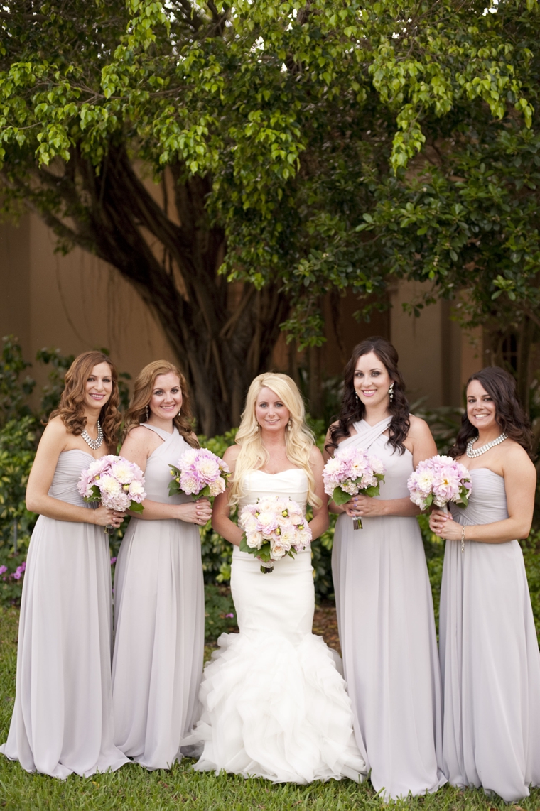 A Glamorous Silver & Blush Beach Wedding via TheELD.com