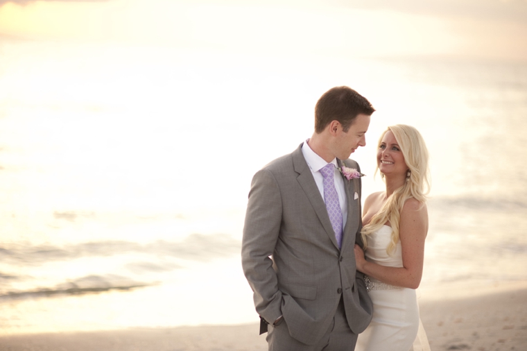 A Glamorous Silver & Blush Beach Wedding via TheELD.com