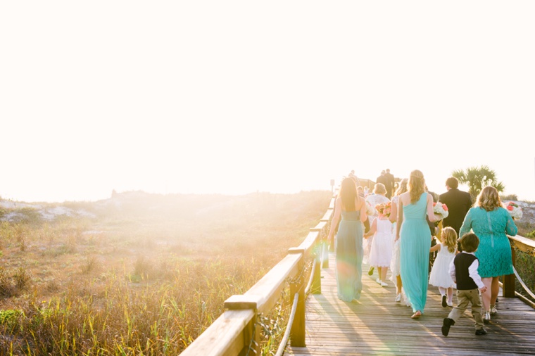 Eclectic Aqua and Coral Beach Wedding  via TheELD.com