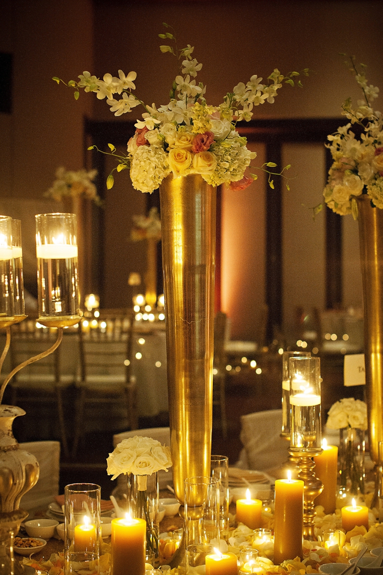 Chic Elegant Gold and White Wedding via TheELD.com