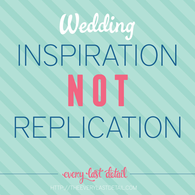 Wedding Inspiration, Not Wedding Replication via TheELD.com