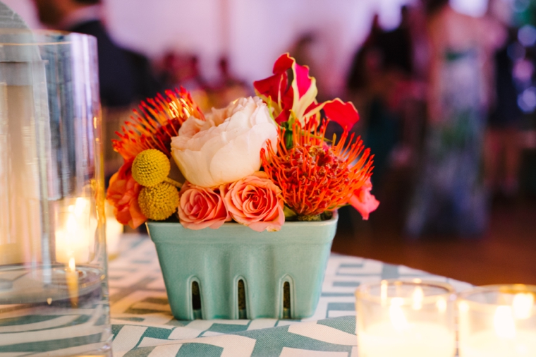 Eclectic Aqua and Coral Beach Wedding  via TheELD.com