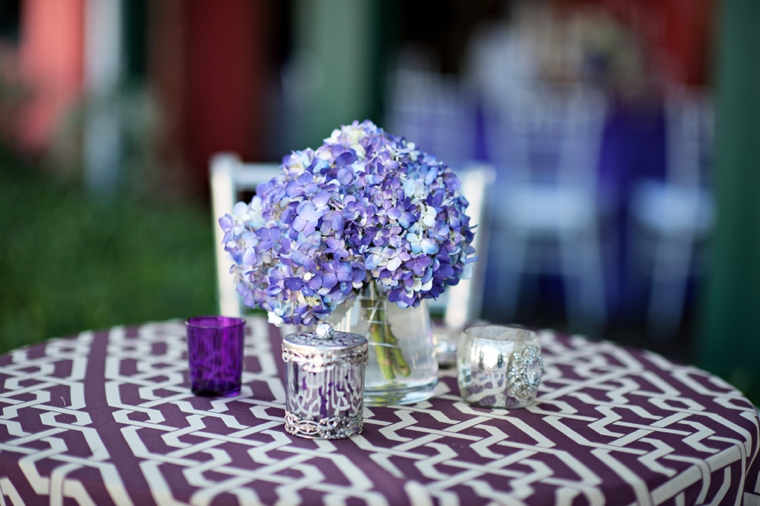 Modern Elegant Purple and White Wedding via TheELD.com