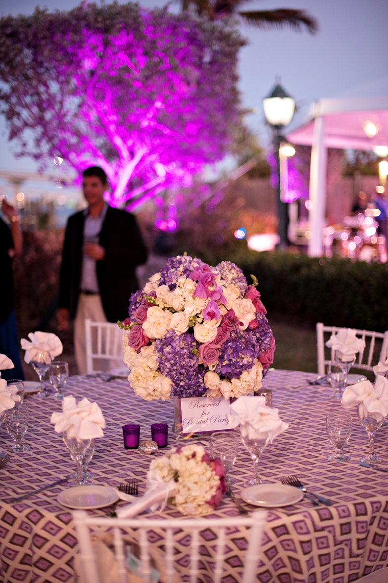 Modern Elegant Purple and White Wedding via TheELD.com