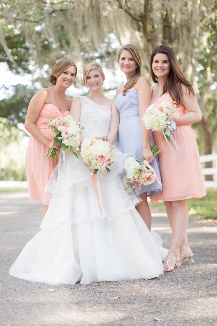 Peach Inspired Southern Wedding Ideas via TheELD.com