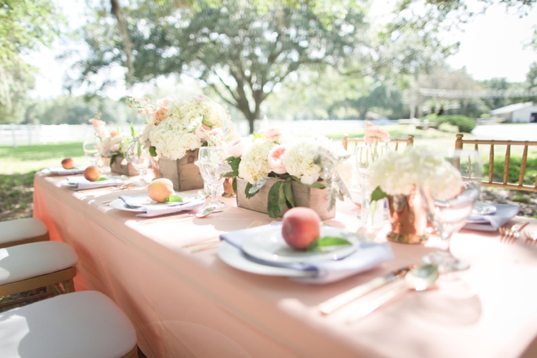 Peach Inspired Southern Wedding Ideas via TheELD.com