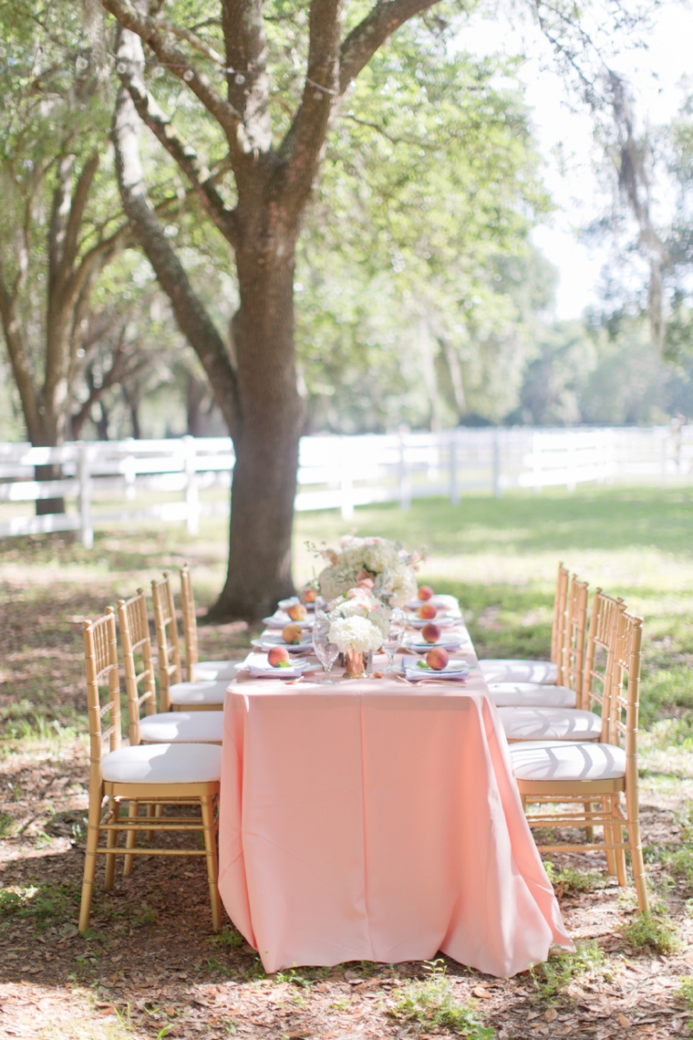 Peach Inspired Southern Wedding Ideas via TheELD.com