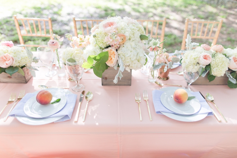 Peach Inspired Southern Wedding Ideas via TheELD.com